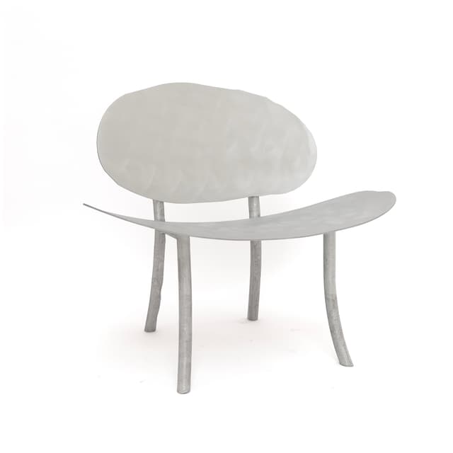 Fotel object123 srebrny, aluminium, NG Design - WYMIARY