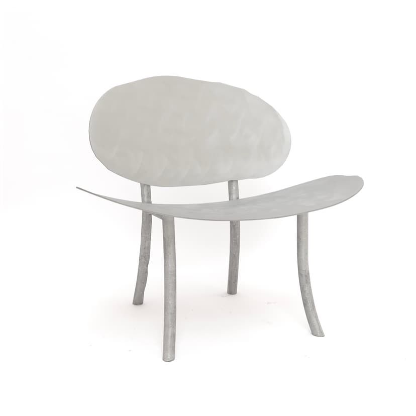 Fotel object123 srebrny, aluminium, NG Design