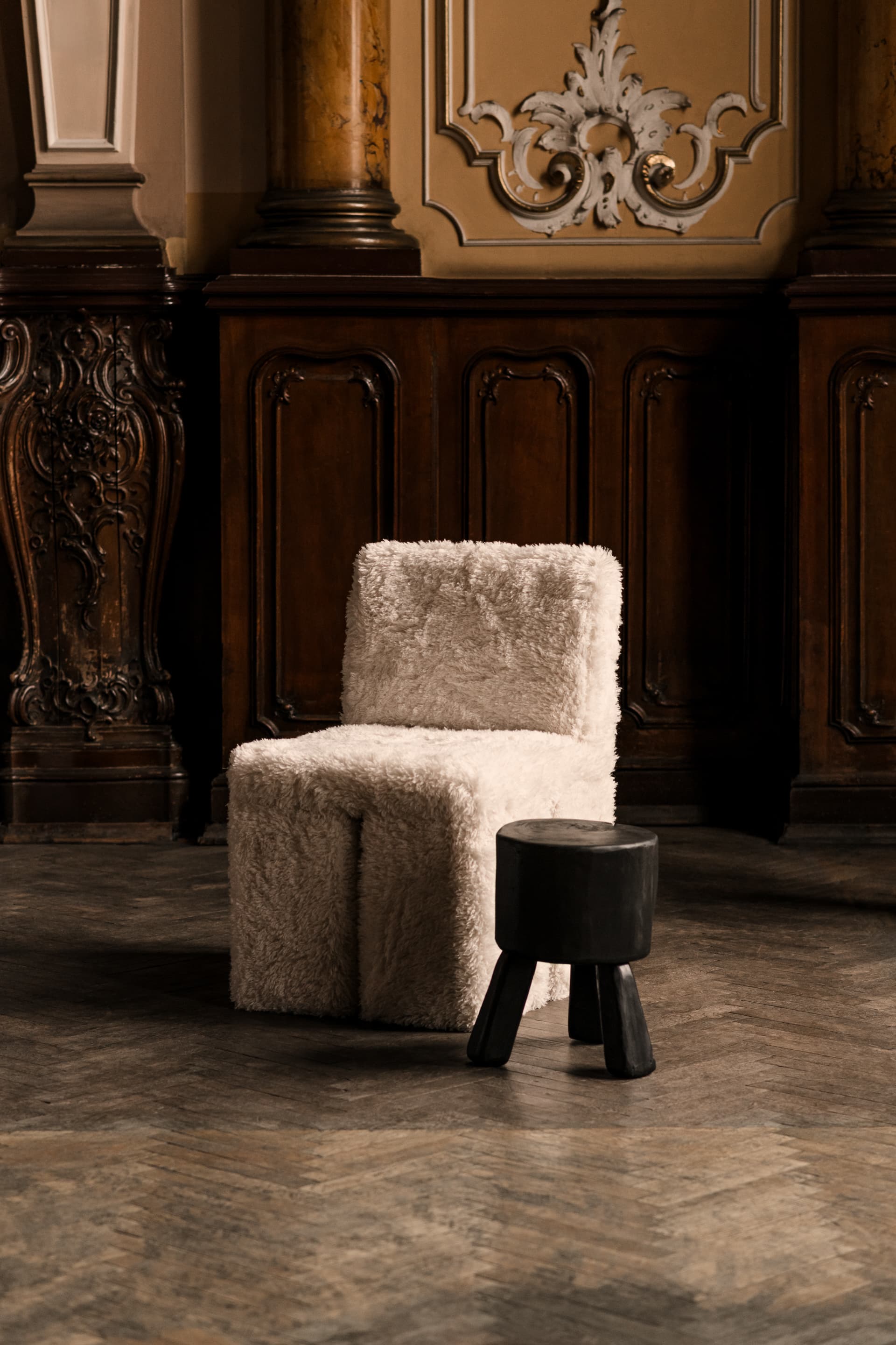 Stolik pomocniczy object122/3 czarny, drewno, NG Design - 342695