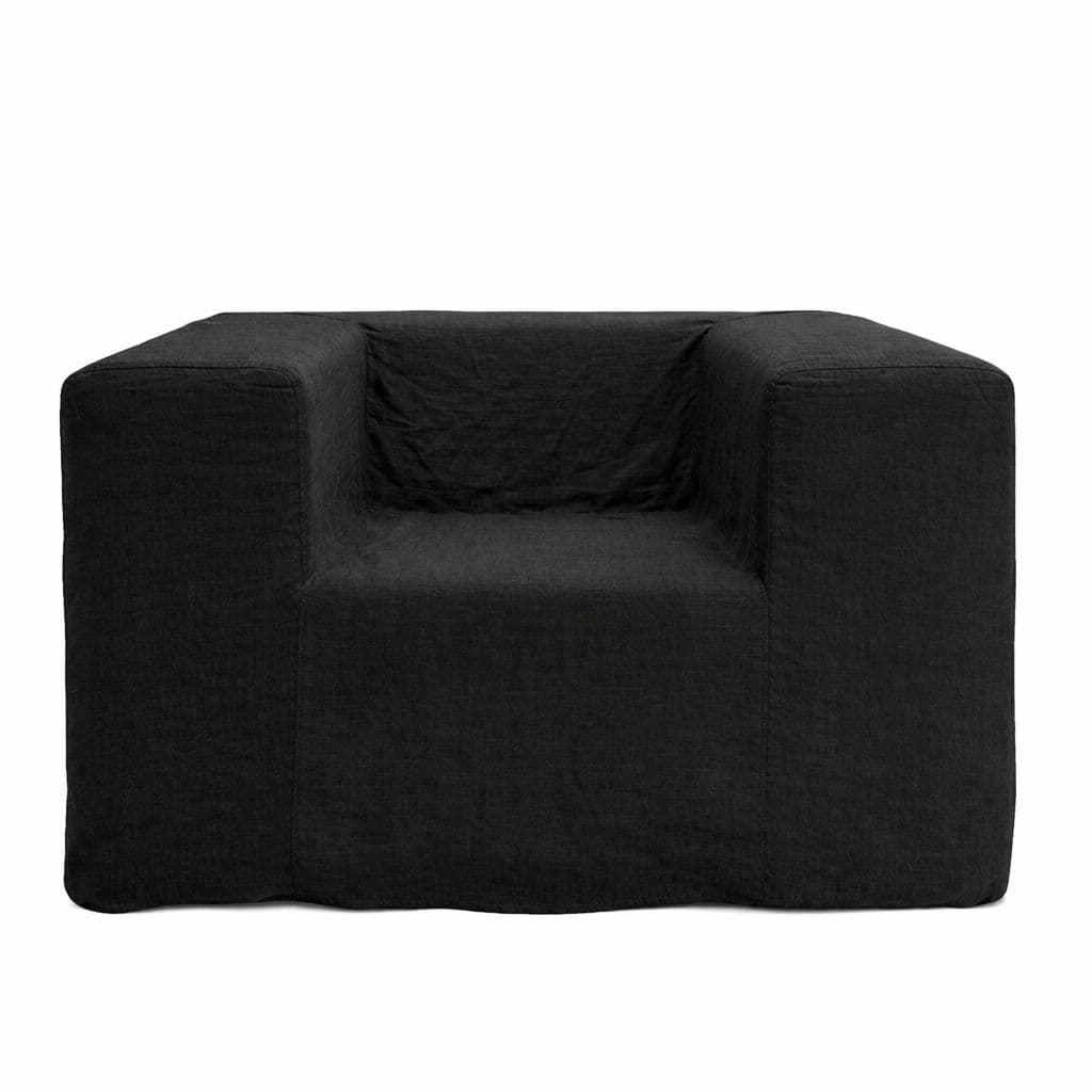 Fotel object124 czarny, len, NG Design