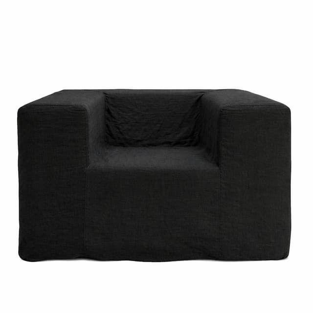 Fotel object124 czarny, len, NG Design - WYMIARY