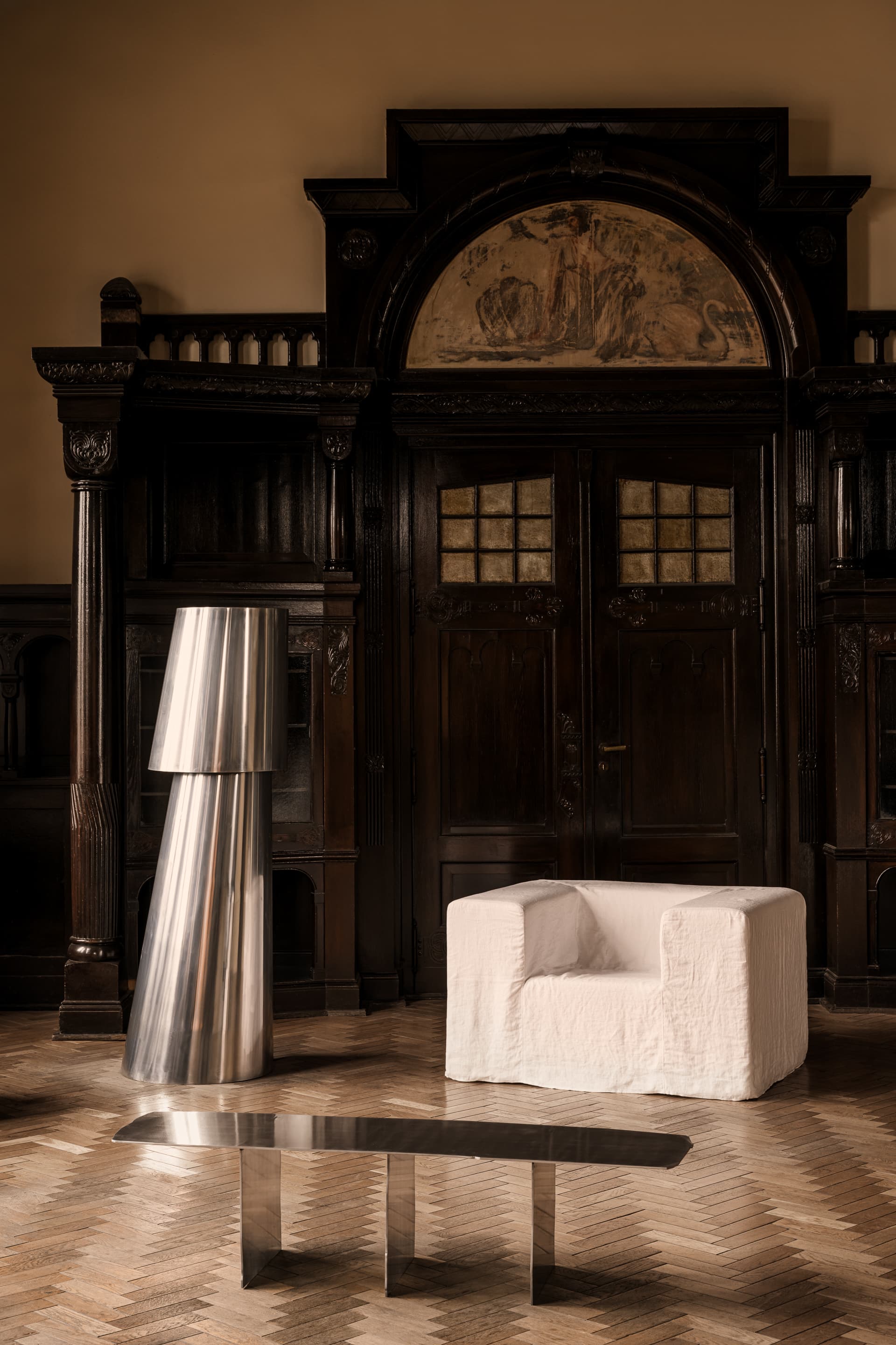 Fotel object124 czarny, len, NG Design - 342702