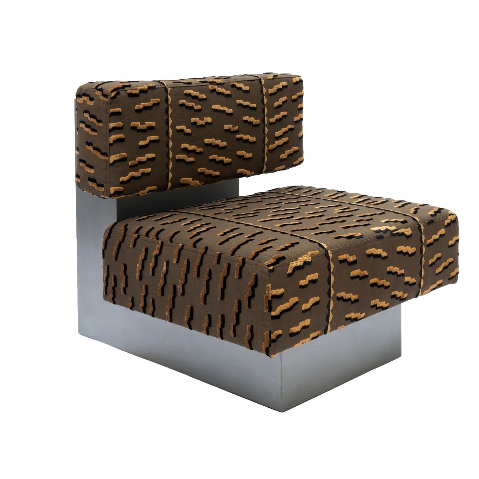 Fotel object087, tapicerka Dedar, aluminium, NG Design
