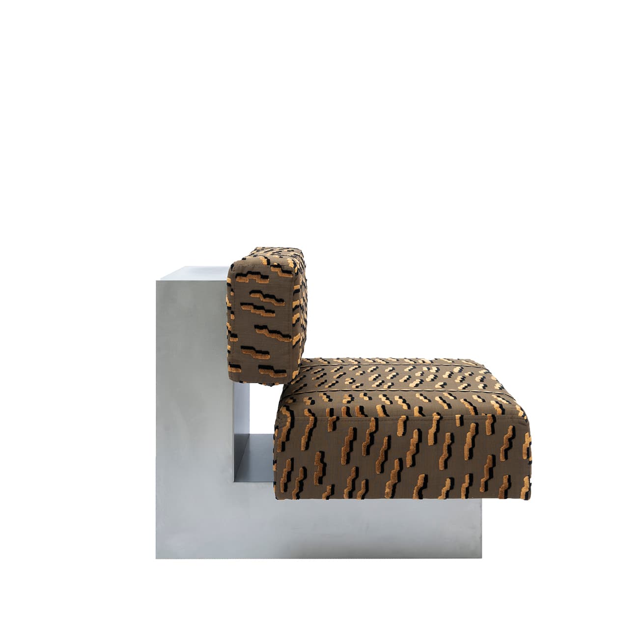Fotel object087, tapicerka Dedar, aluminium, NG Design - 342714