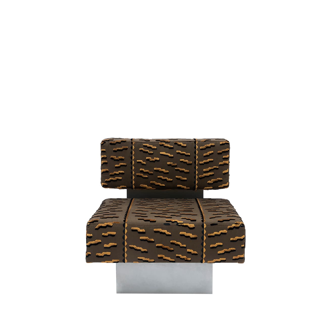 Fotel object087, tapicerka Dedar, aluminium, NG Design - 342713