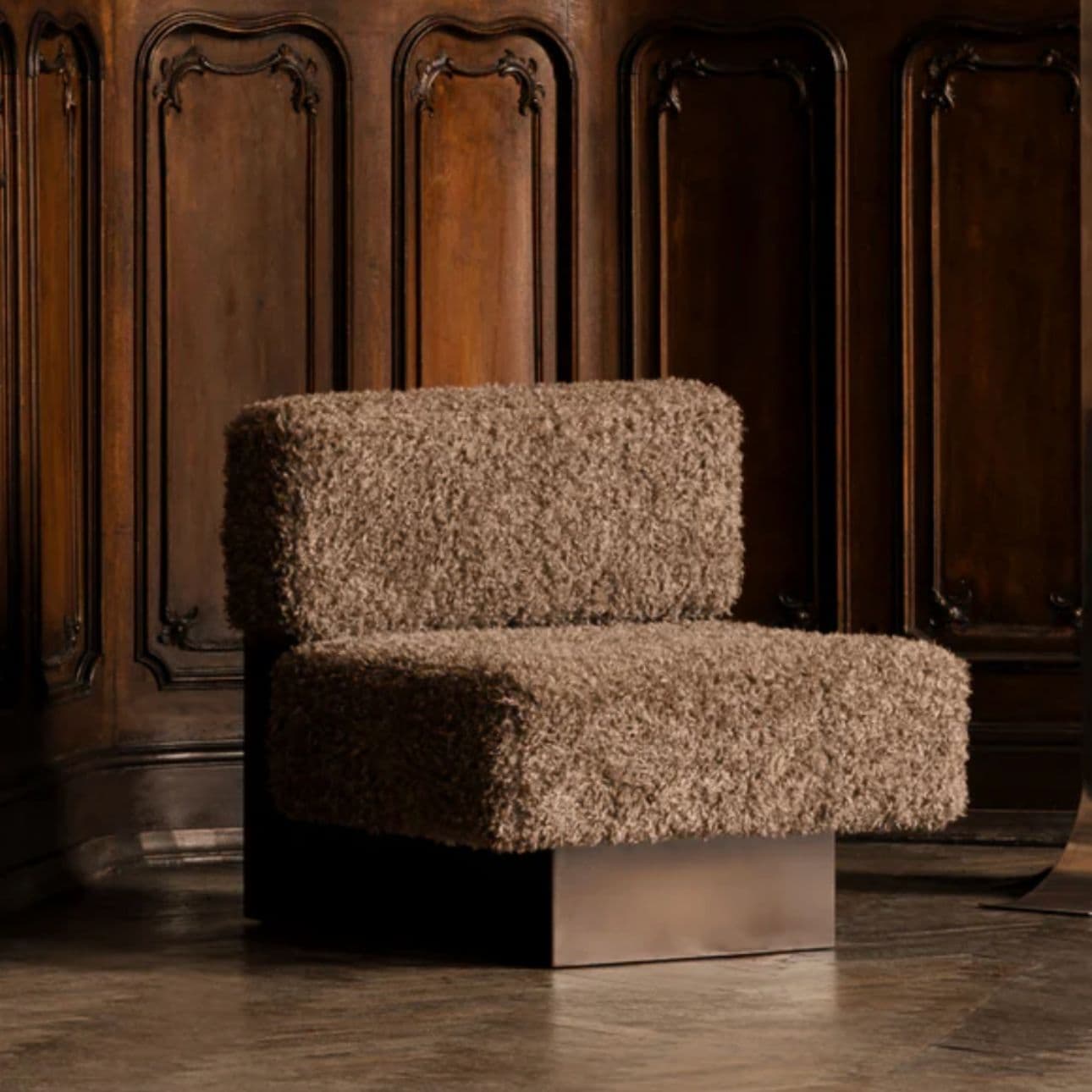 Fotel object087, tapicerka Furry, stal, NG Design - 342722