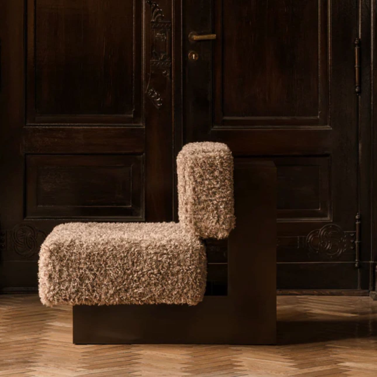 Fotel object087, tapicerka Furry, stal, NG Design - 342720
