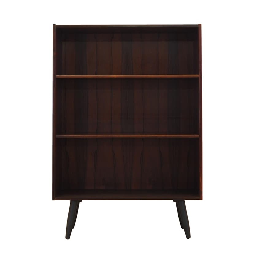Bookcase, brown rosewood, black wood, Denmark, 1970s.