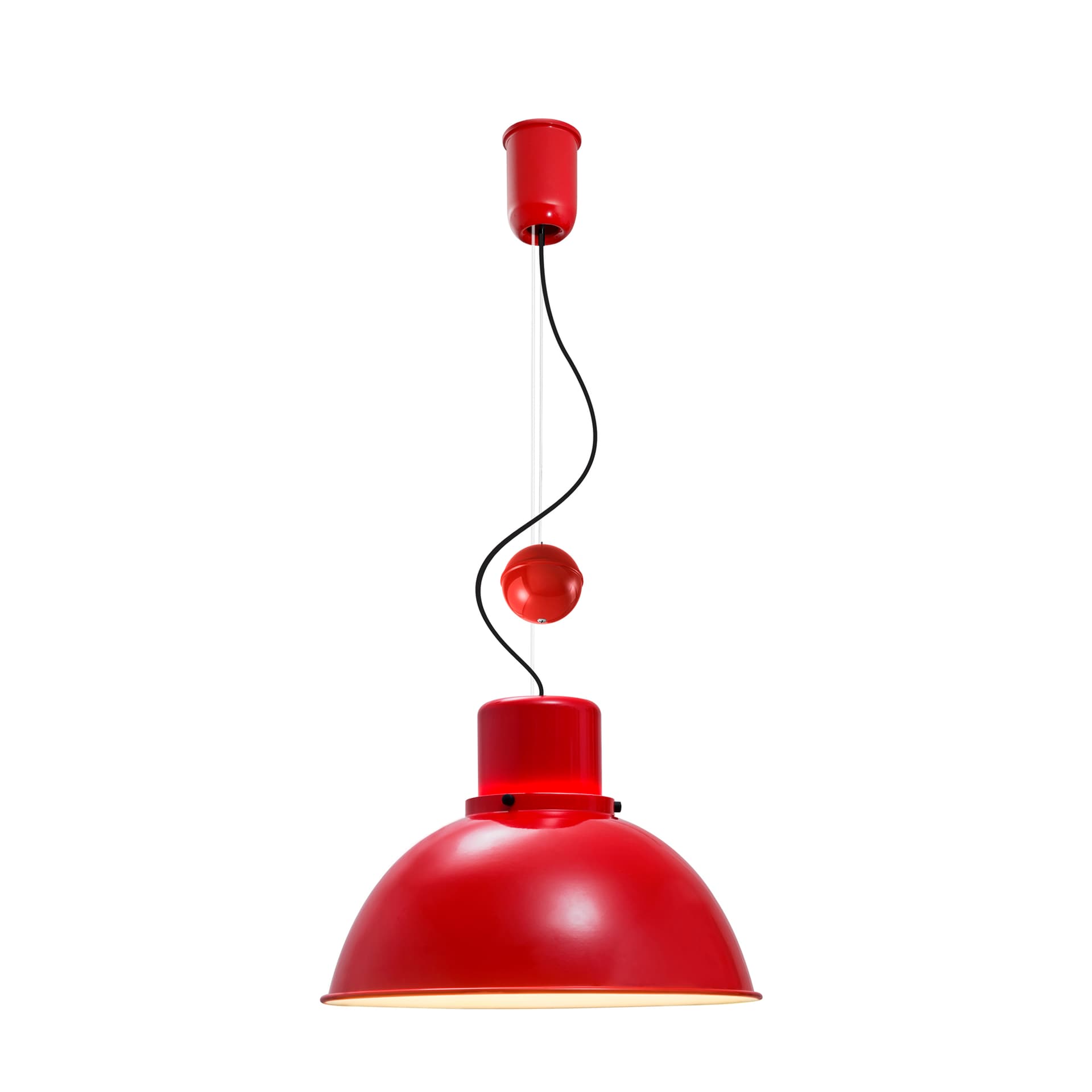 Lampa wisząca Reflex Maxi z regulacją wysokości czerwona, stal, TAR