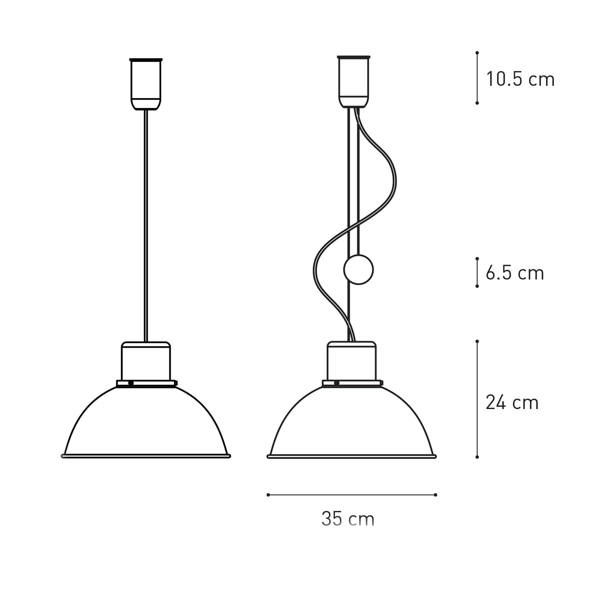 Lampa wisząca Reflex Maxi czarna, stal, TAR - 344441
