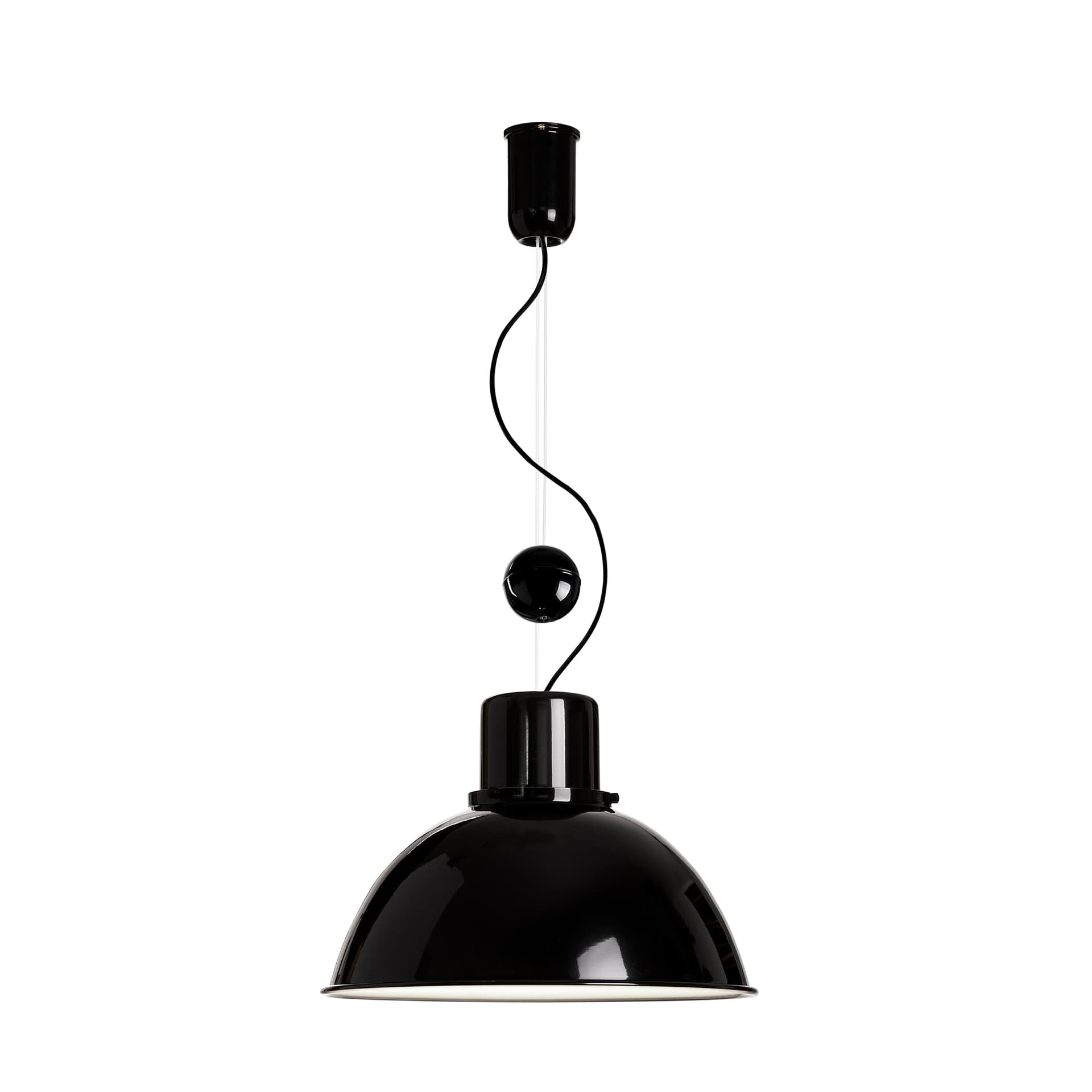 Lampa wisząca Reflex Maxi z regulacją wysokości czarna, stal lakierowana, TAR