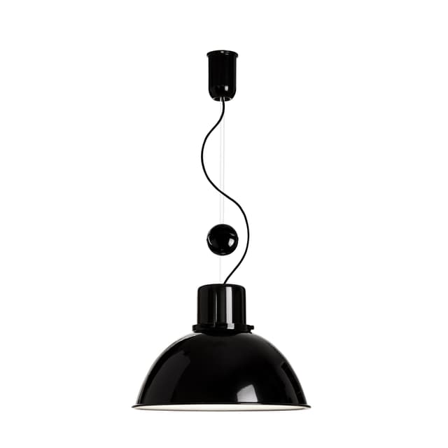 Lampa wisząca Reflex Maxi z regulacją wysokości czarna, stal lakierowana, TAR - WYMIARY