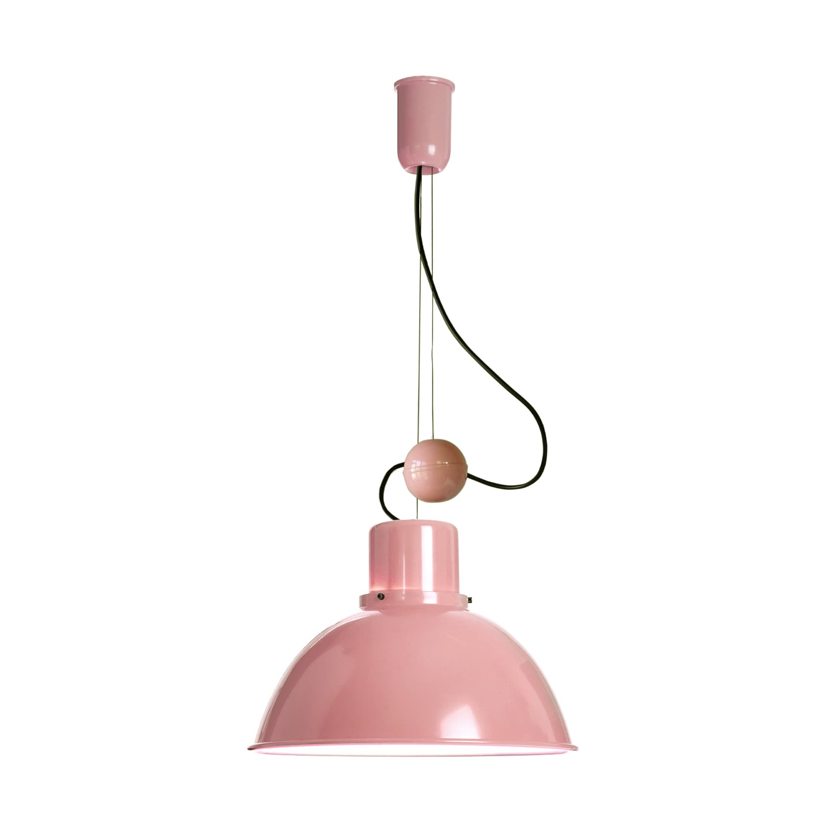 Lampa wisząca Reflex Maxi z regulacją wysokości różowa, stal, TAR