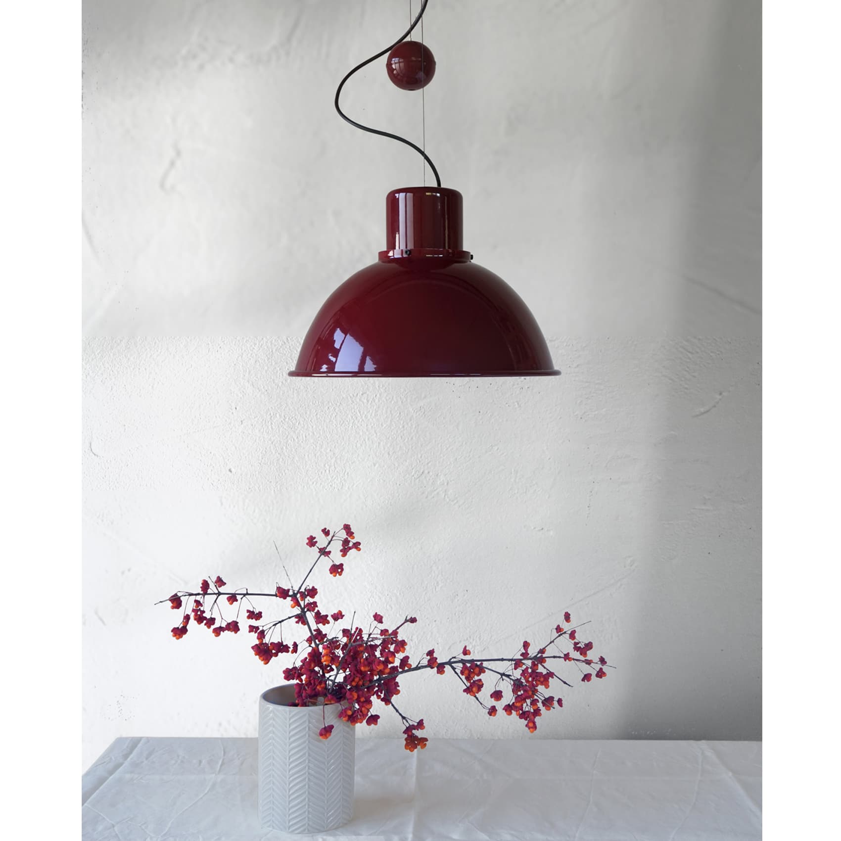 Lampa wisząca Reflex Maxi, burgundowa, stal, TAR - 344422