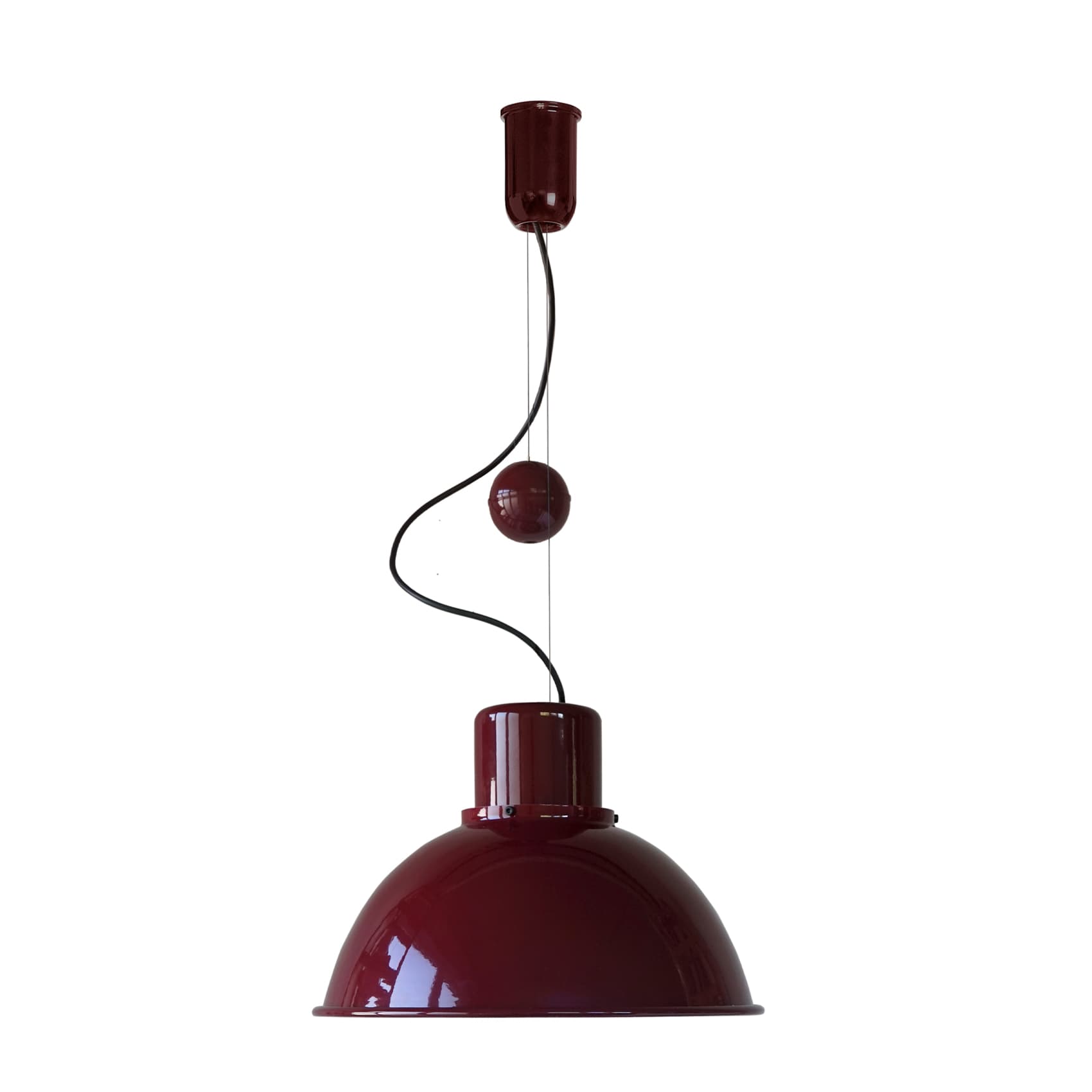 Lampa wisząca Reflex Maxi z regulacją wysokości burgundowa, stal, TAR