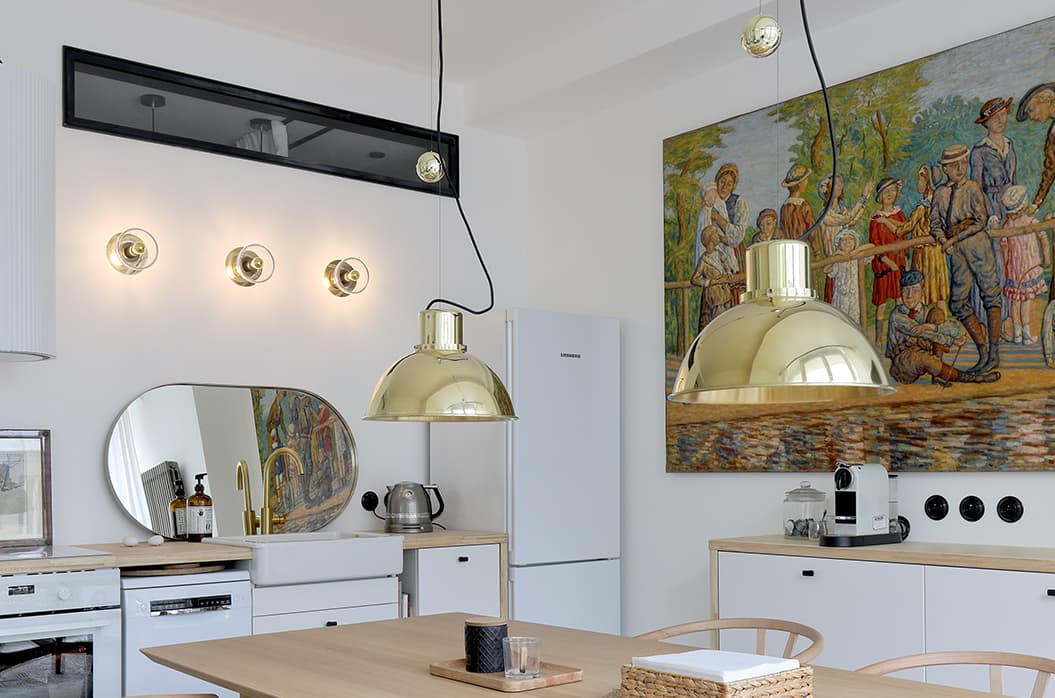 Lampa wisząca Reflex Maxi mosiądz, TAR - 344414