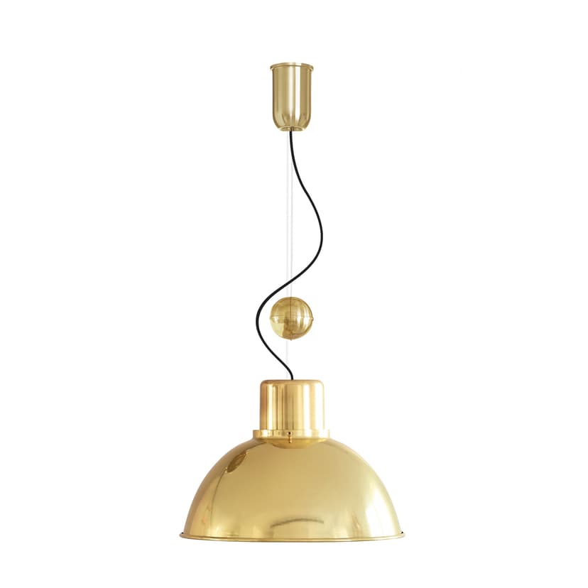 Pendant lamp Reflex Maxi with height adjustment brass, TAR