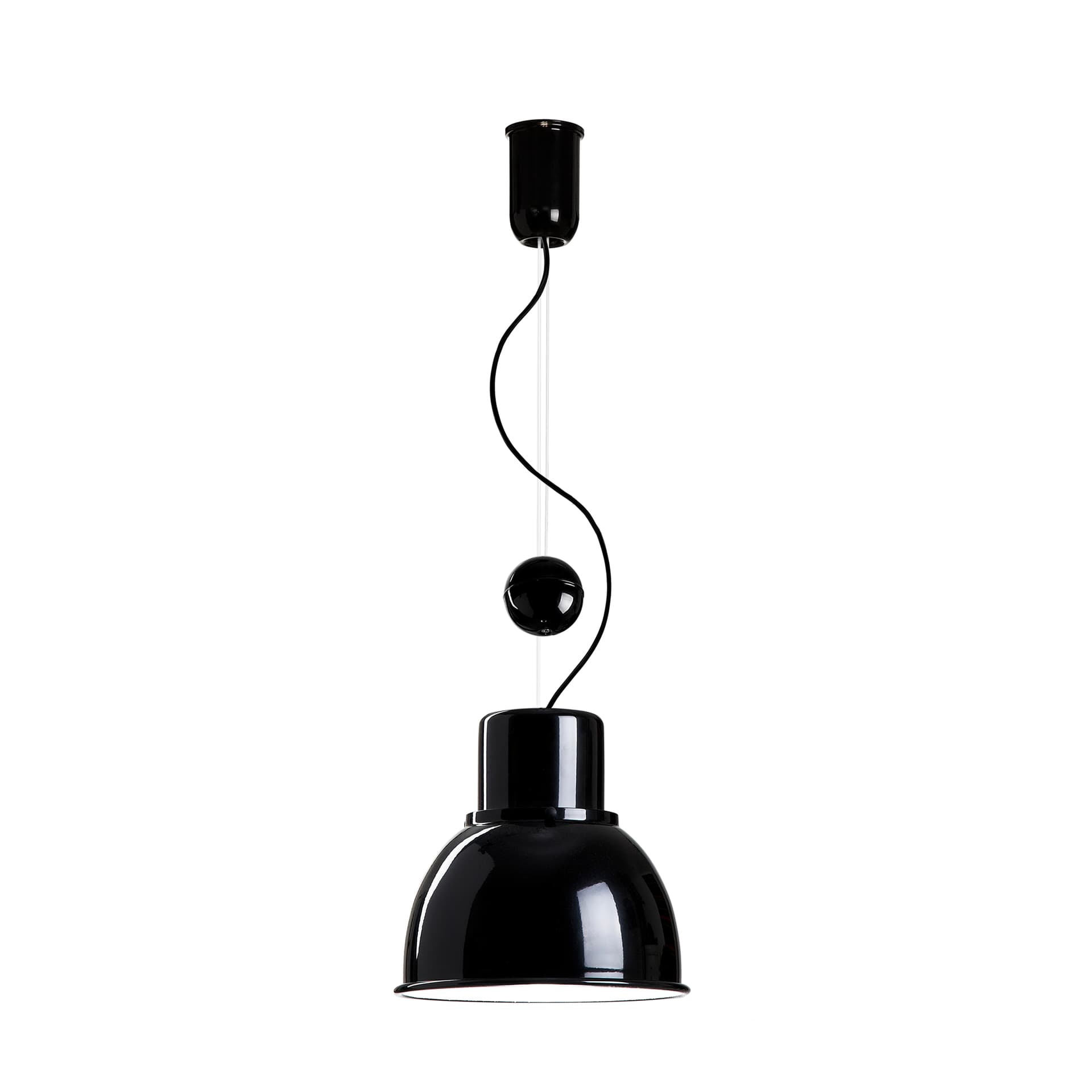 Lampa wisząca Reflex Mini z regulacją wysokości czarna, stal, TAR