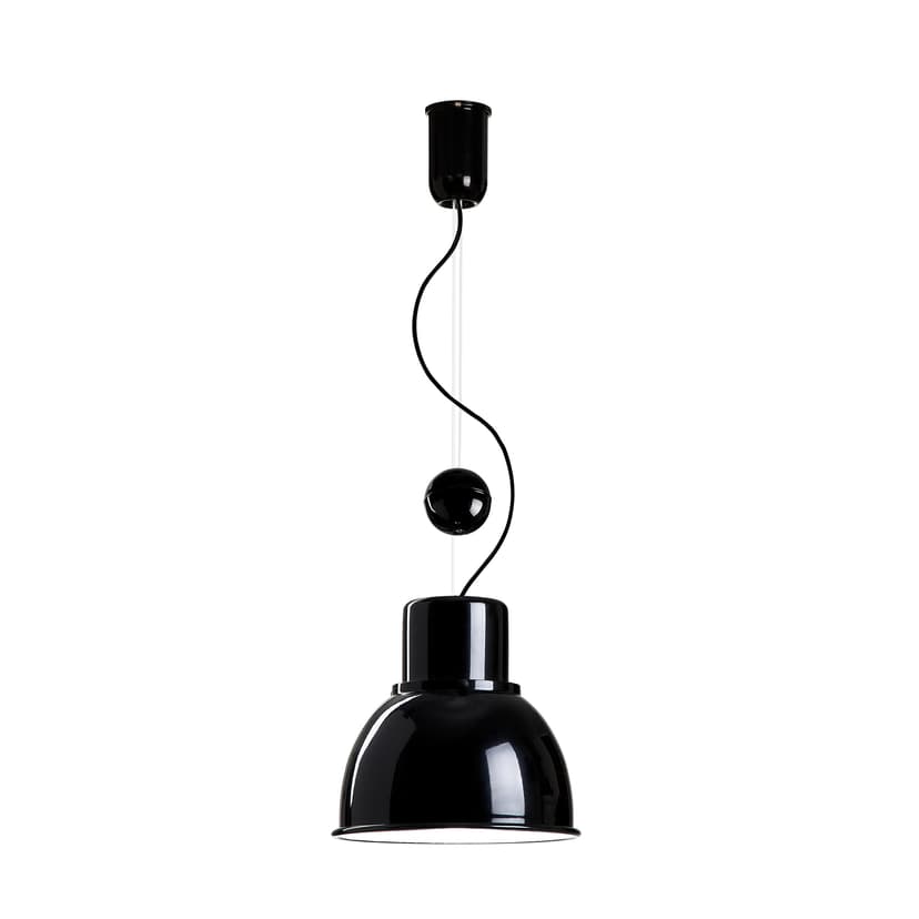 Pendant lamp Reflex Mini with height adjustment black, steel, TAR