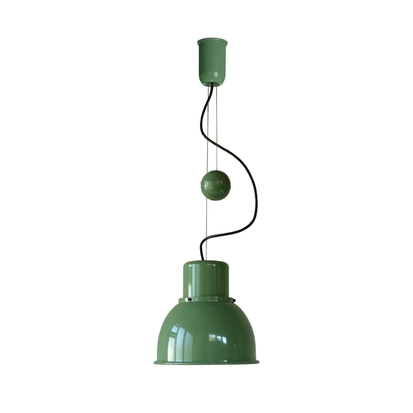 Pendant lamp Reflex Mini with height adjustment green, steel, TAR