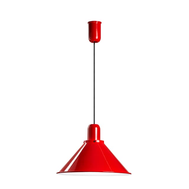 Lampa wisząca Reflex Stożek czerwona, stal, TAR - WYMIARY