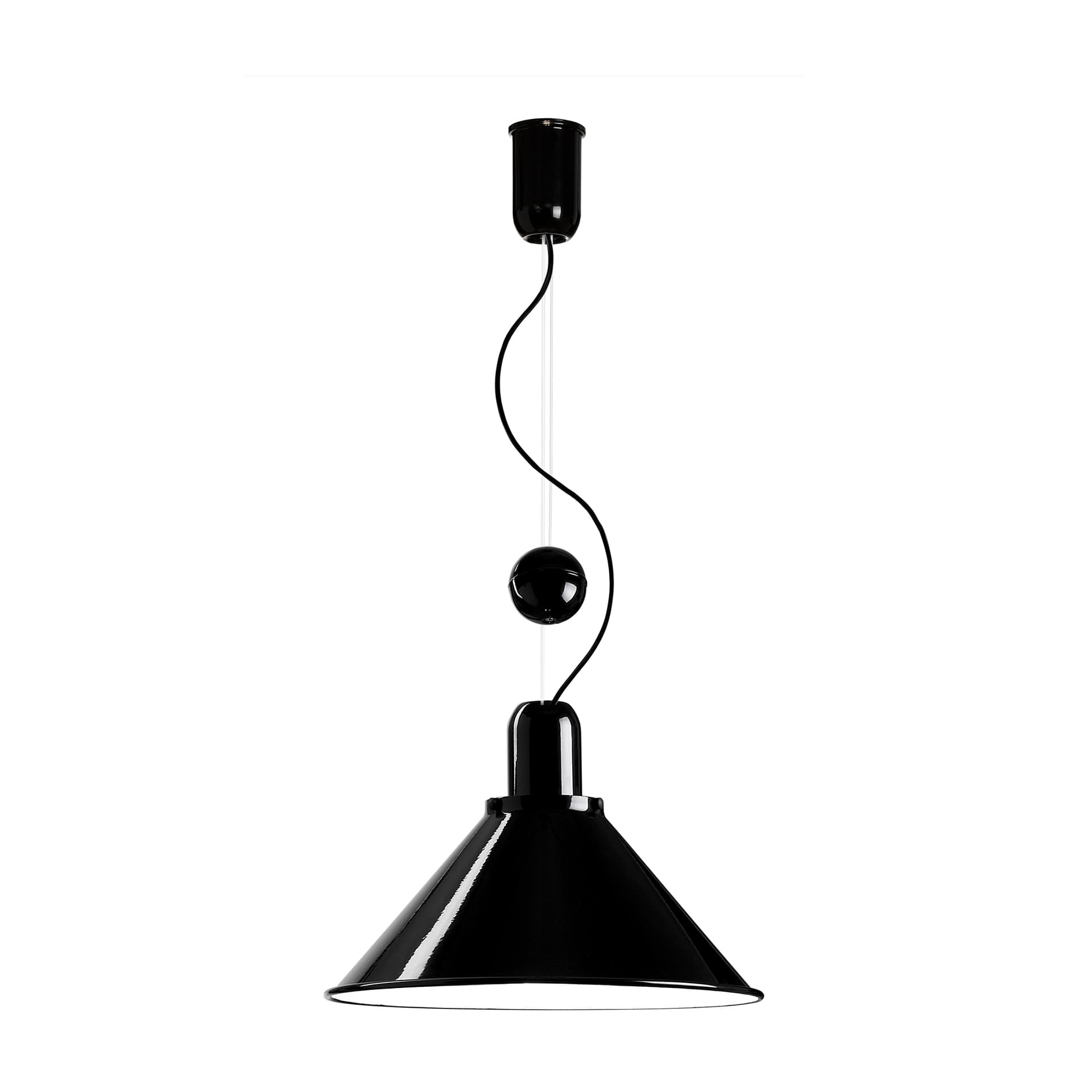 Lampa wisząca Reflex Stożek z regulacją wysokości czarna, stal, TAR