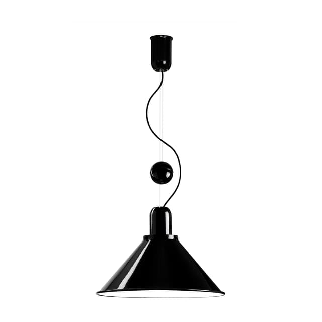 Lampa wisząca Reflex Stożek z regulacją wysokości czarna, stal, TAR - WYMIARY