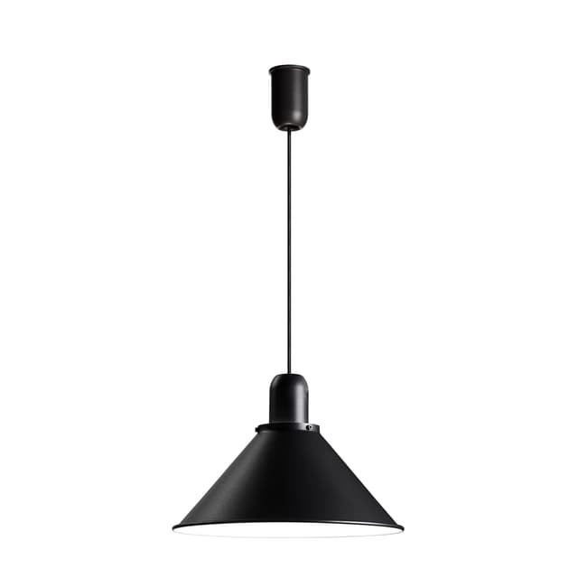 Lampa wisząca Reflex Stożek czarna strukturalna, stal, TAR - WYMIARY