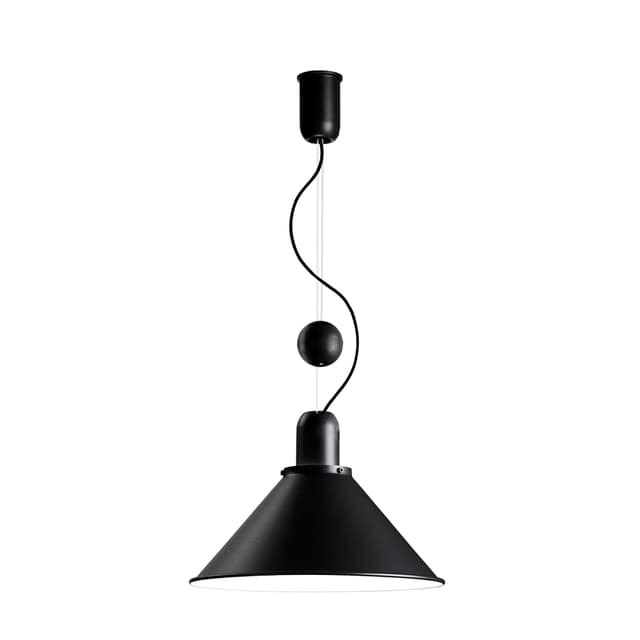 Lampa wisząca Reflex Stożek z regulacją wysokości czarna strukturalna, stal, TAR - WYMIARY