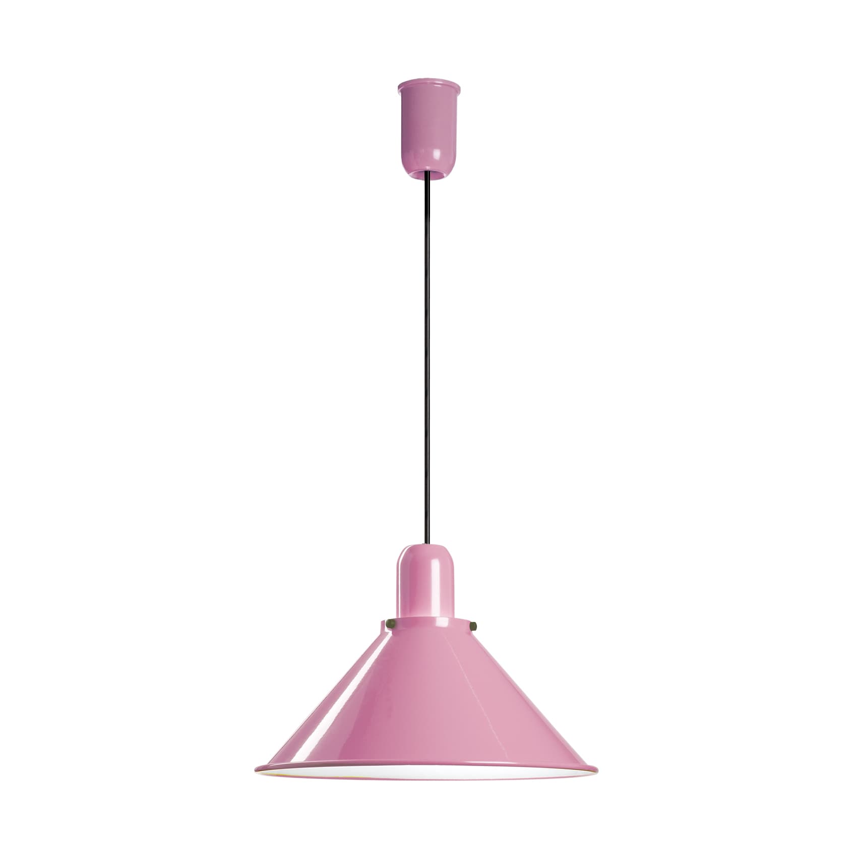 Lampa wisząca Reflex Stożek różowa, stal lakierowana proszkowo, TAR
