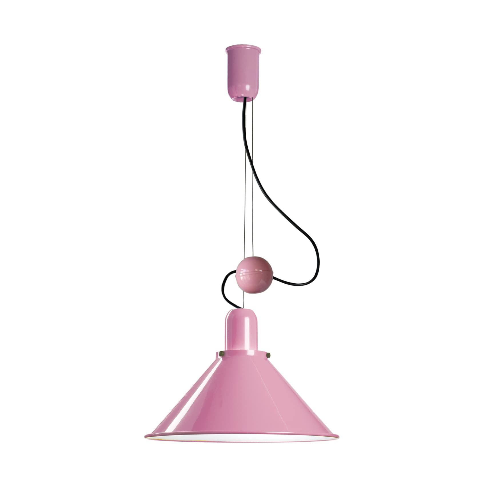 Lampa wisząca Reflex Stożek z regulacją wysokości różowa, stal, TAR