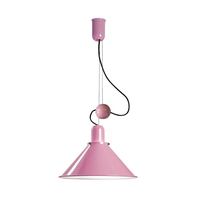 Lampa wisząca Reflex Stożek z regulacją wysokości różowa, stal, TAR - WYMIARY