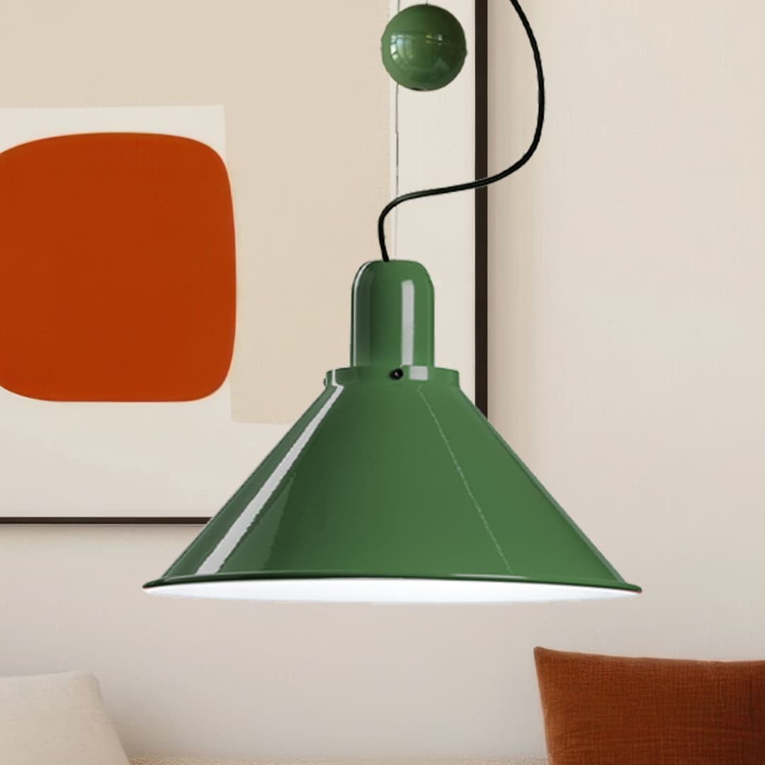 Lampa wisząca Reflex Stożek zielona, stal lakierowana, TAR - 344301