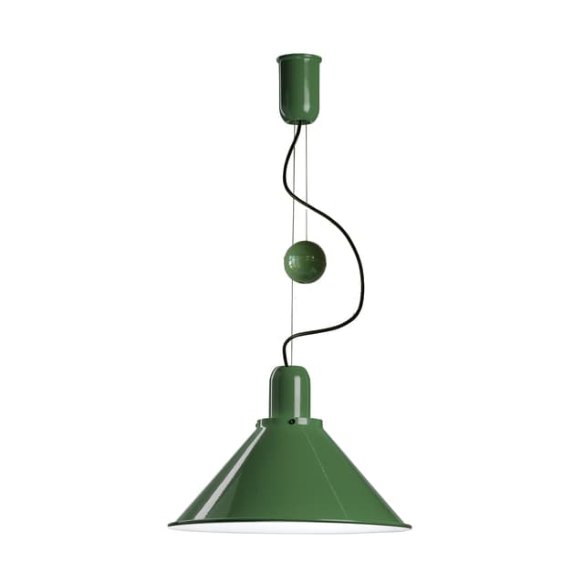 Lampa wisząca Reflex Stożek z regulacją wysokości zielona, stal, TAR - WYMIARY