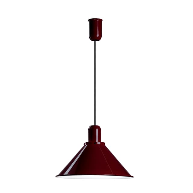 Lampa wisząca Reflex Stożek burgundowa, stal, TAR - WYMIARY