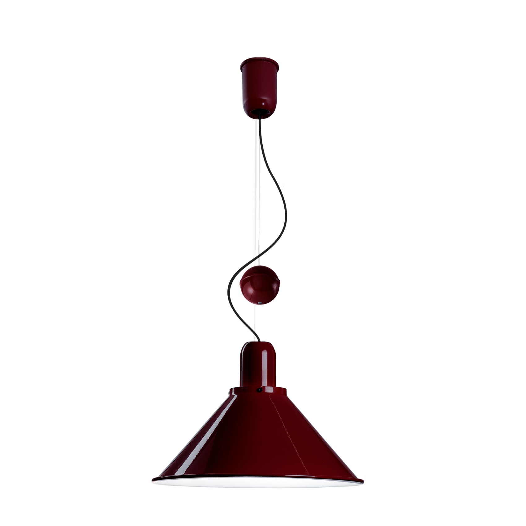 Lampa wisząca Reflex Stożek z regulacją wysokości burgund, stal, TAR