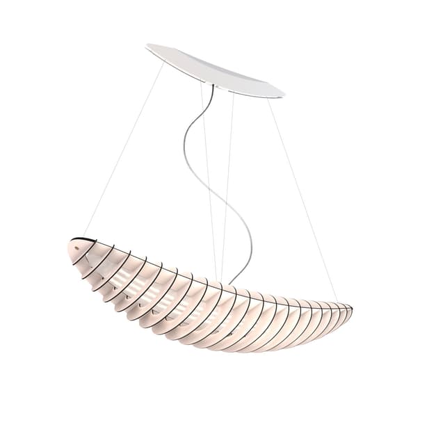 Lampa wisząca Zeppelin Led 90 cm, brzoza bielona, TAR - WYMIARY