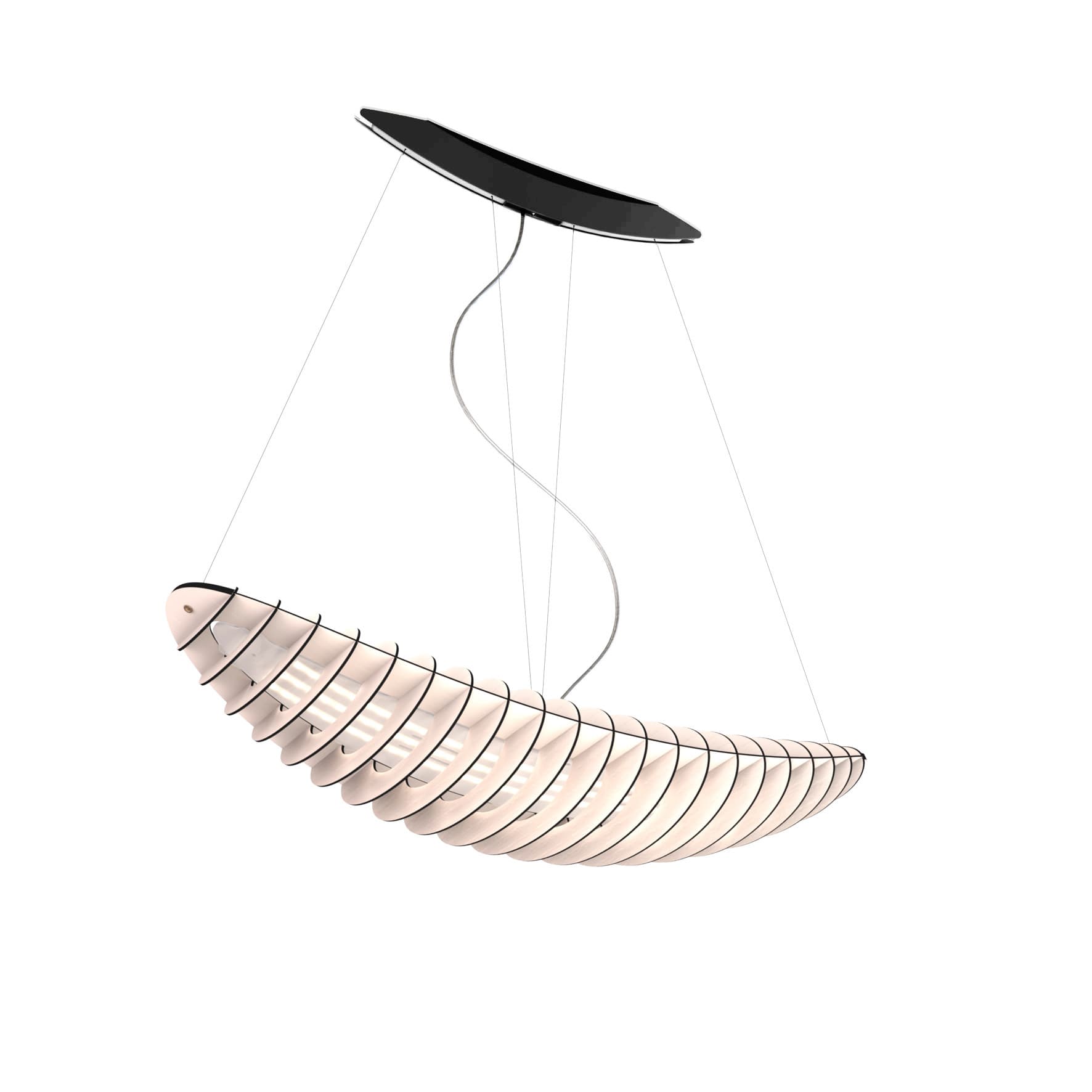 Lampa wisząca Zeppelin Led 90 cm, brzoza bielona, TAR - 344257