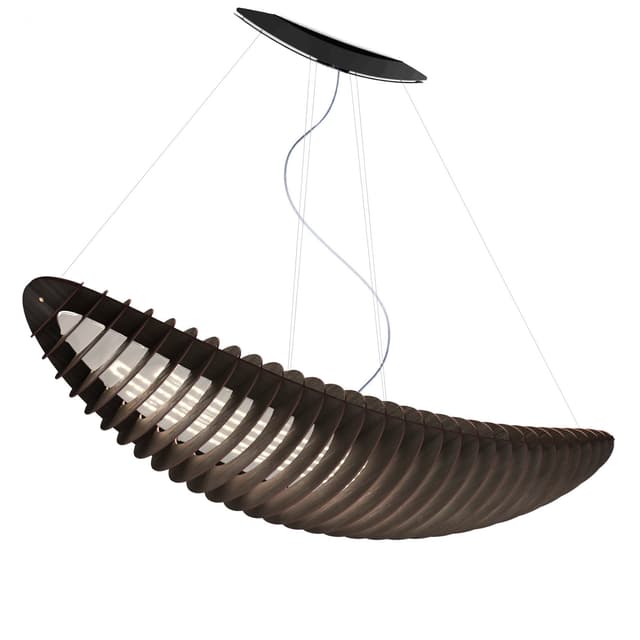 Lampa wisząca Zeppelin Led 150 cm czarna, sklejka brzozowa, TAR - WYMIARY