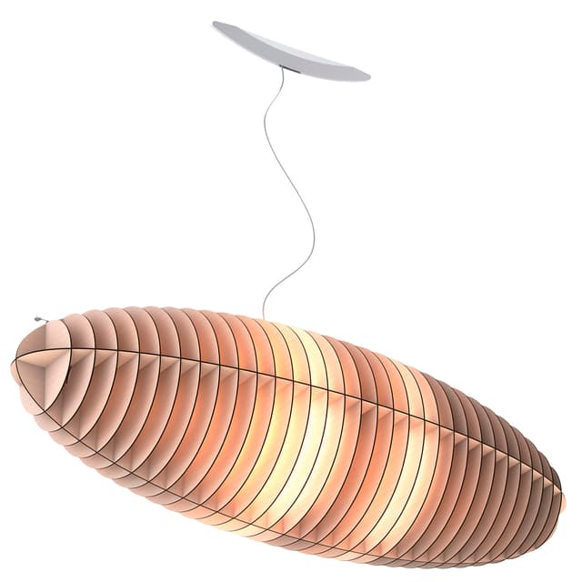 Lampa wisząca Zeppelin Round 150 cm, naturalna brzoza, TAR - WYMIARY
