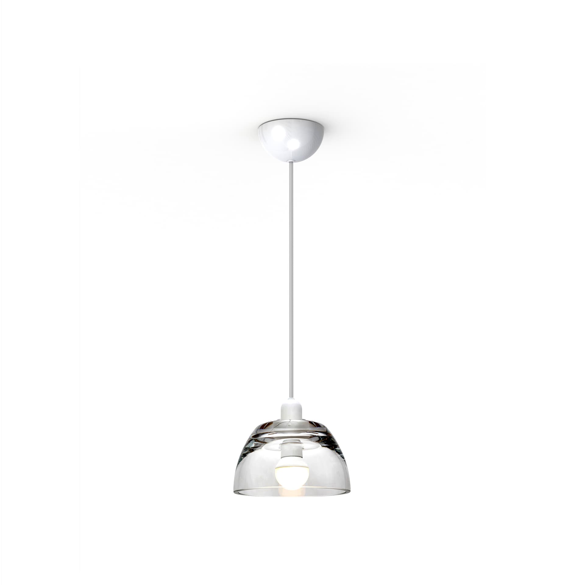 Pendant lamp Avocado Pendant white, glass, steel, TAR