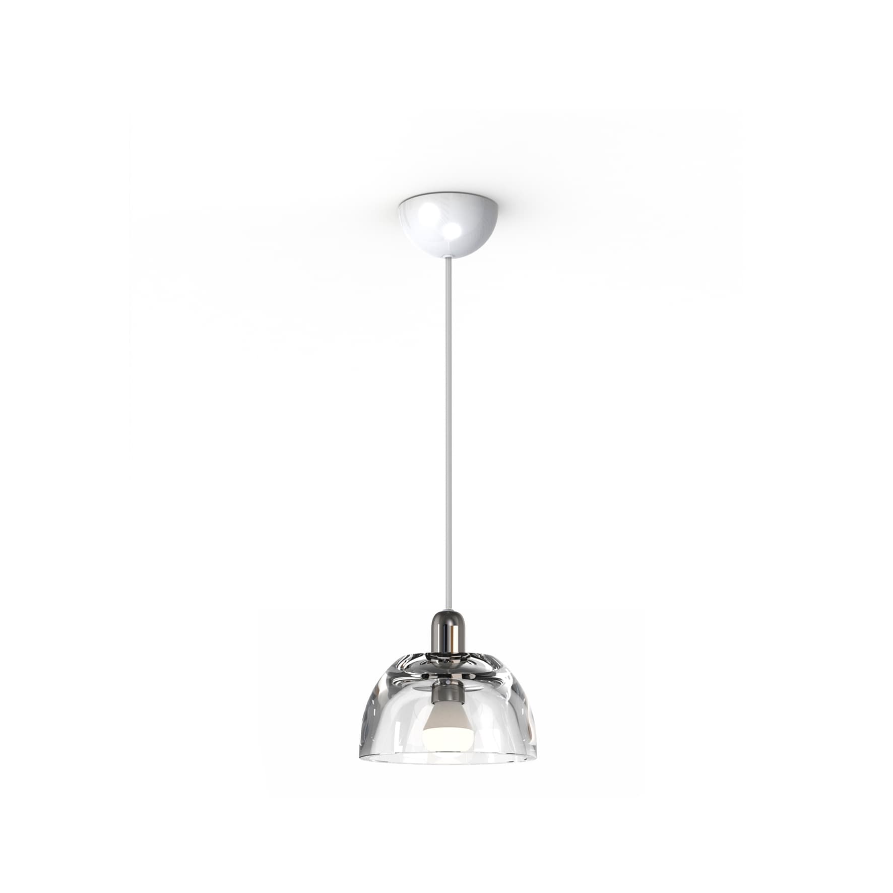 Pendant lamp Avocado Pendant transparent, glass, silver steel, TAR