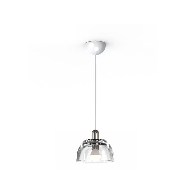 Pendant lamp Avocado Pendant transparent, glass, silver steel, TAR - DIMENSION