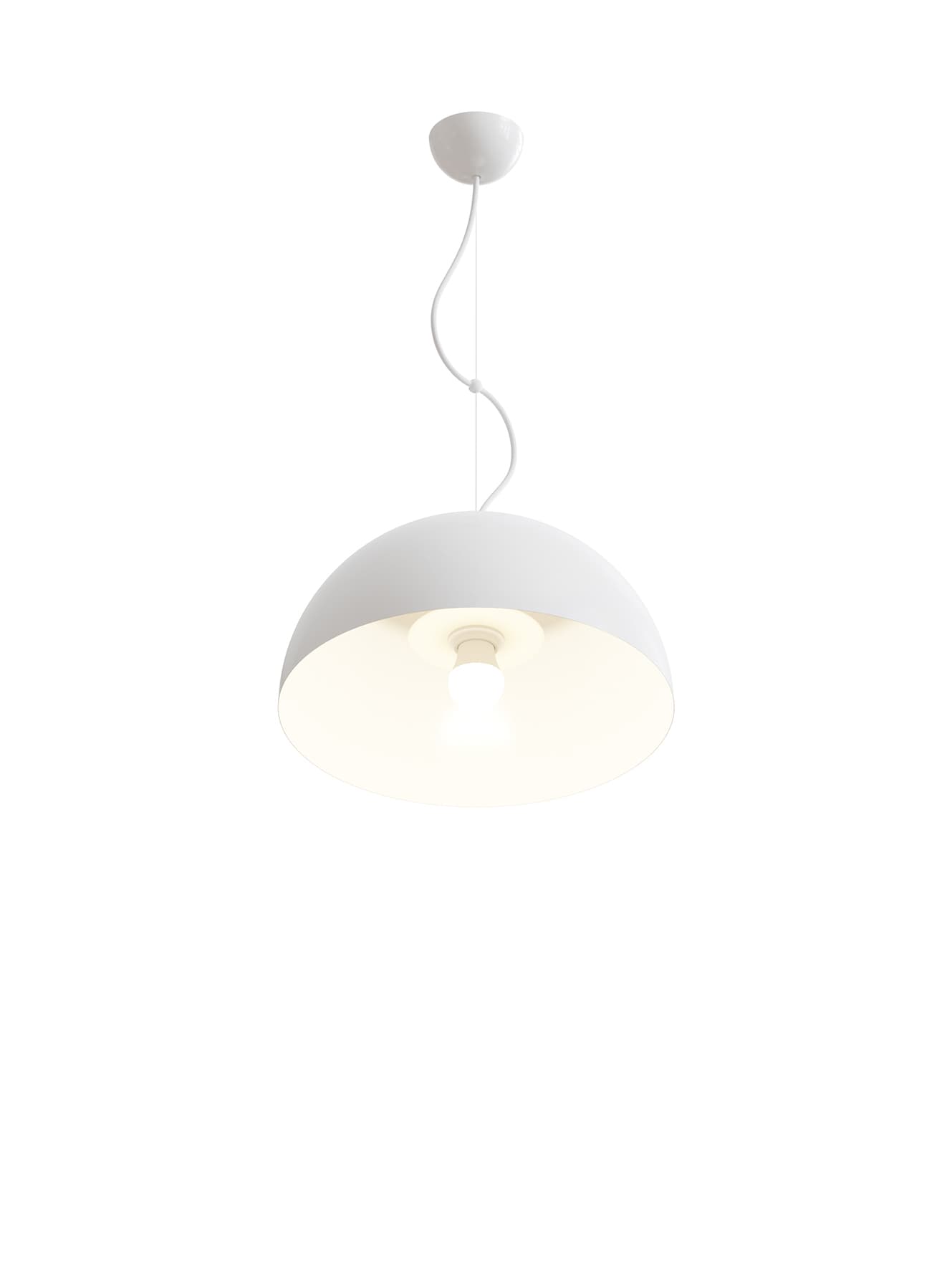 Pendant lamp Cocco Hemisfera ⌀40 grey, steel, aluminum, TAR - 344612