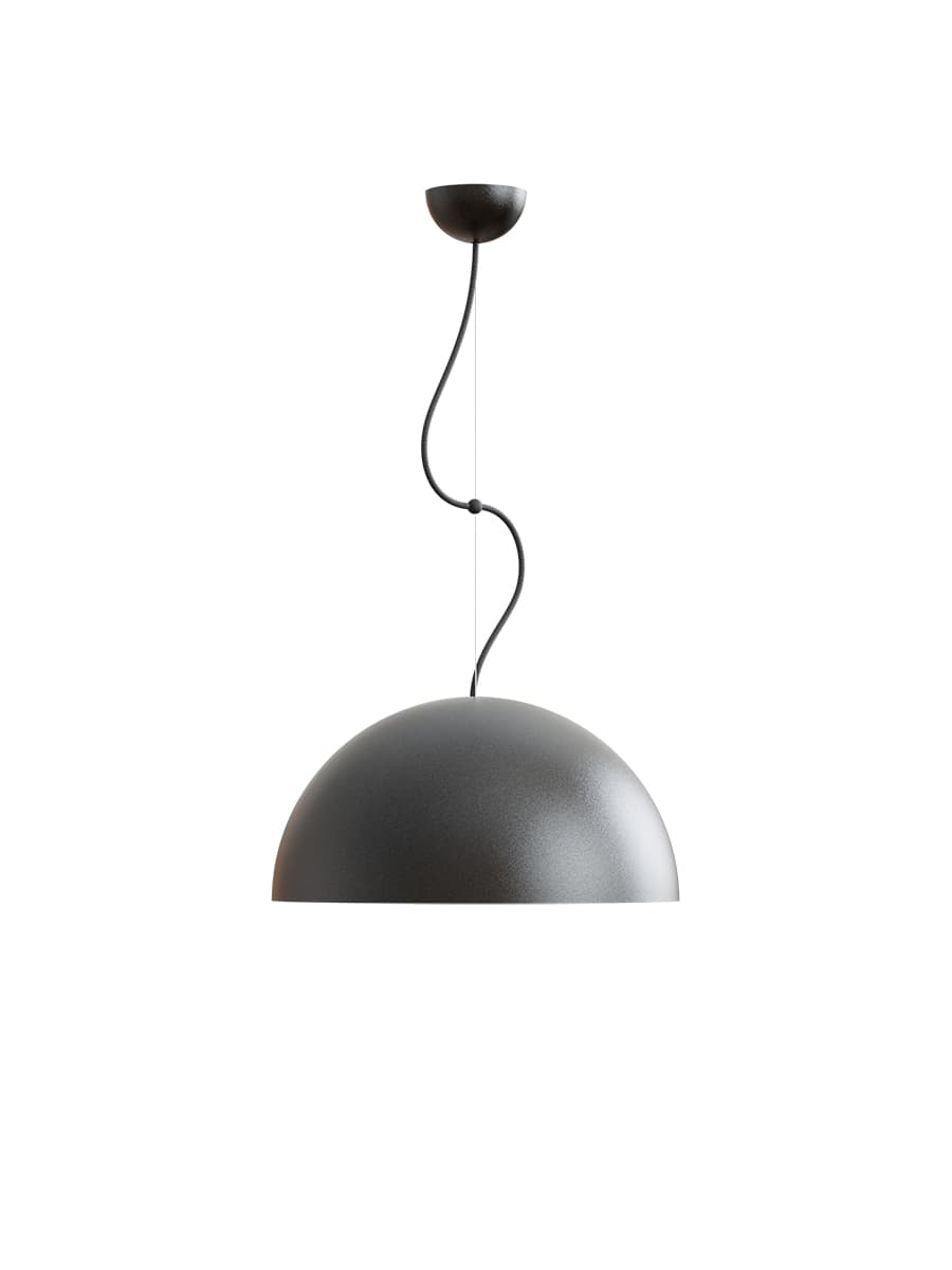 Pendant lamp Cocco Hemisfera ⌀40 black, white, steel, TAR