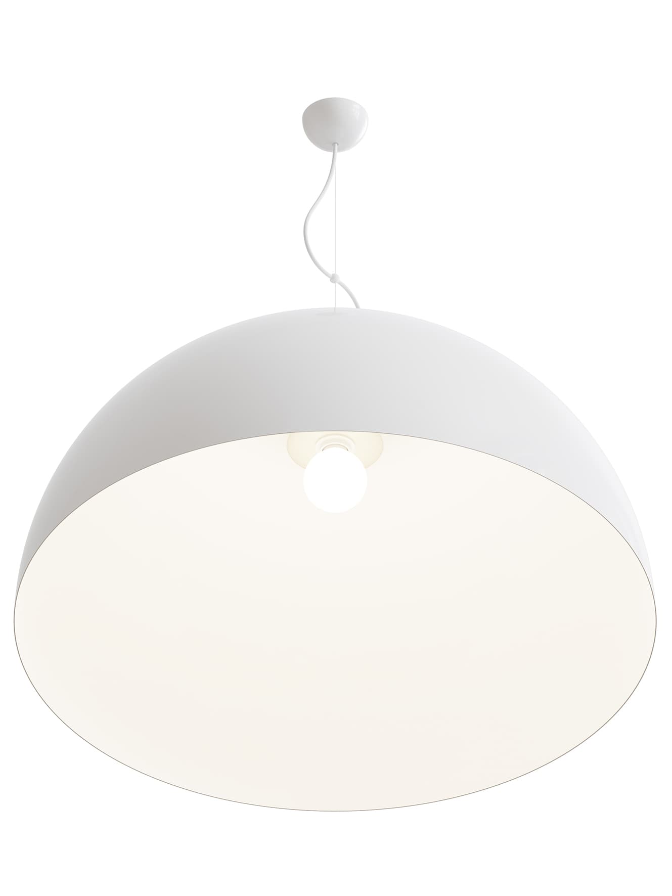 Pendant lamp Cocco Hemisfera ⌀90 grey, aluminum, TAR - 344586