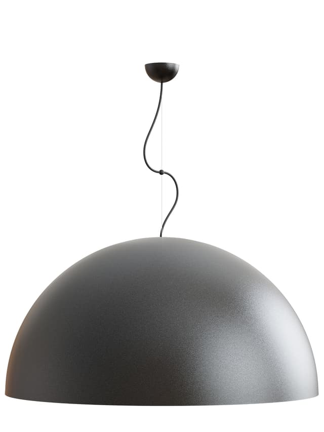 Pendant lamp Cocco Hemisfera ⌀90 grey, aluminum, TAR - DIMENSION