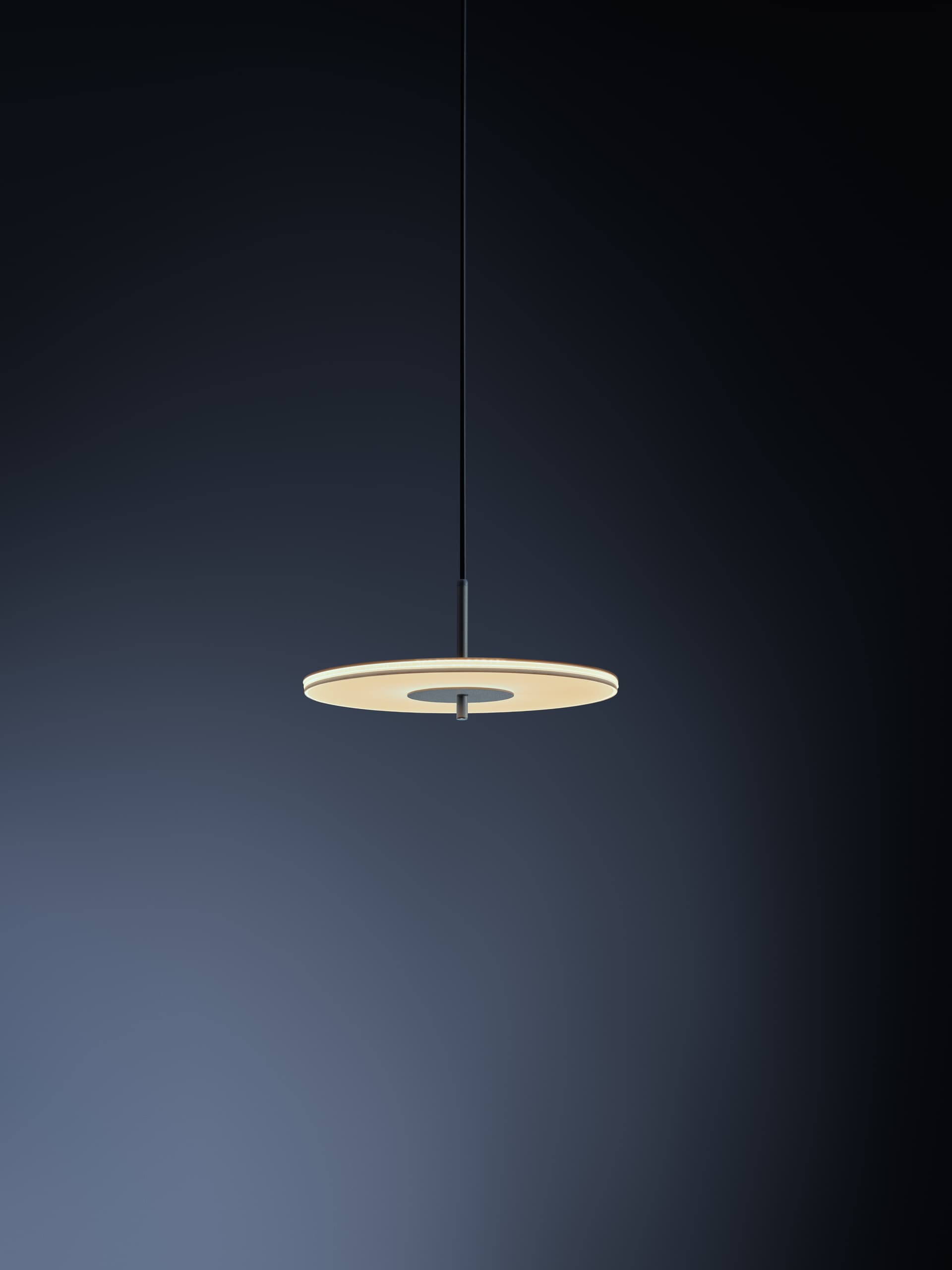 Pendant lamp Nova-280, smoked glass, grey metal, TAR - 344567