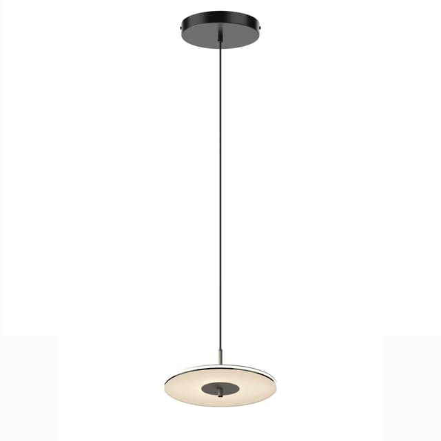 Pendant lamp Nova-280, smoked glass, grey metal, TAR - DIMENSION