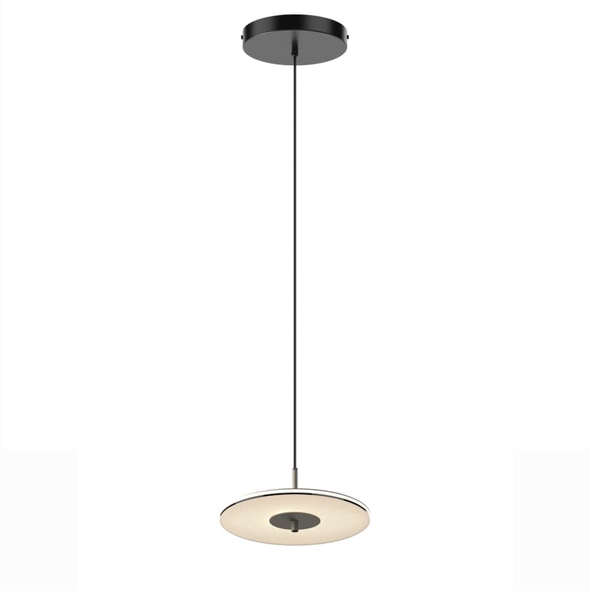 Pendant lamp Nova-280, smoked glass, grey metal, TAR